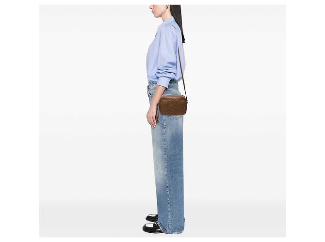 Borsa a tracolla Soho Disco Gucci in pelle di vitello marrone - vista 6