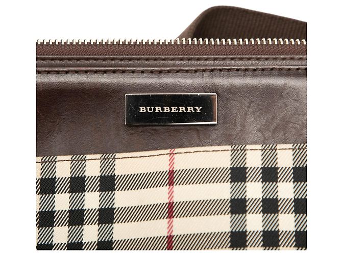 Borsa Crossbody Burberry House Check Canvas Beige - vista 5