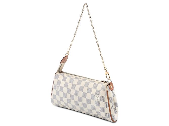 Borsa Louis Vuitton Damier Azur Eva Satchel Bianca Bianco - vista 2