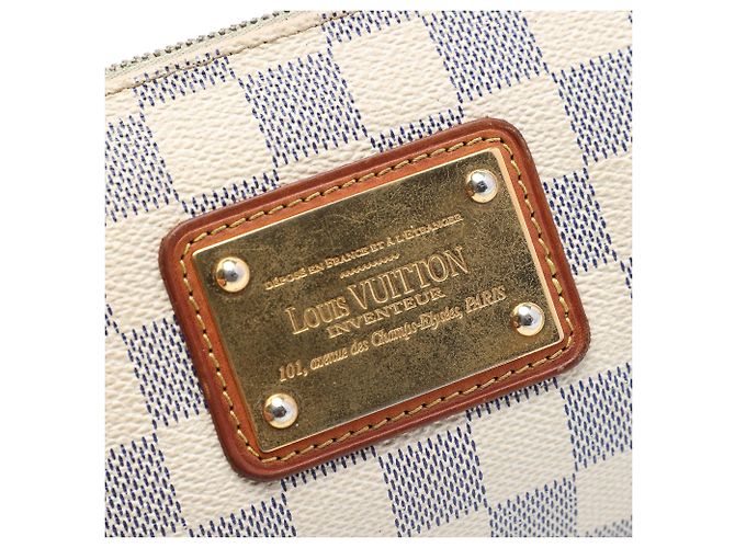 Borsa Louis Vuitton Damier Azur Eva Satchel Bianca Bianco - vista 5