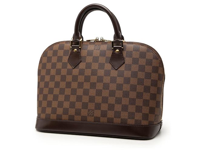 Borsa a mano Louis Vuitton Damier Ebene Alma PM Marrone - vista 2
