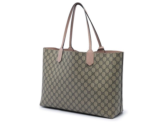 Borsa Tote Reversibile Gucci Medium GG Supreme Beige - vista 2