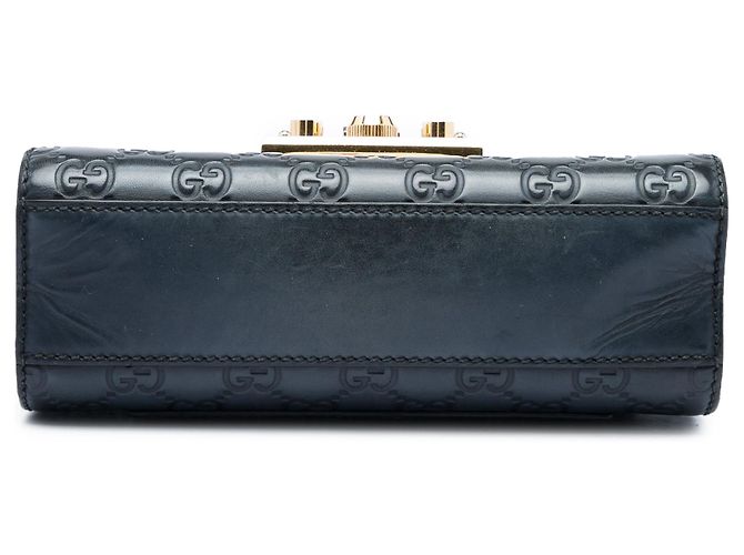 Padlock Piccola borsa a tracolla Guccissima nera di Gucci con lucchetto Nero - vista 3