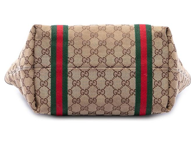 Borsa Tote Gucci GG Canvas Jolicoeur Beige - vista 3