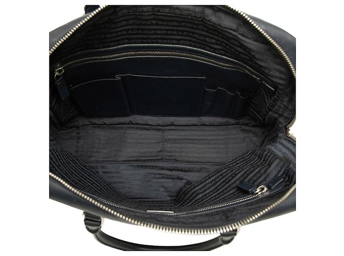 Borsa business Prada Saffiano nera Nero - vista 4