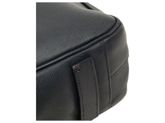 Borsa business Prada Saffiano nera Nero - vista 6