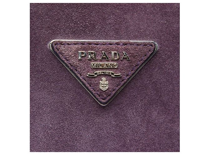Bolso Tote de Doble Asa Prada Medium Scamosciato Morado Púrpura - vista 5
