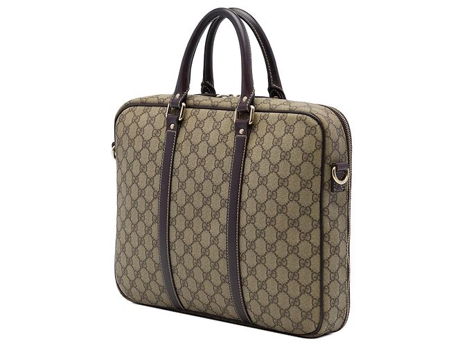 Borsa business Gucci GG Supreme Beige - vista 2