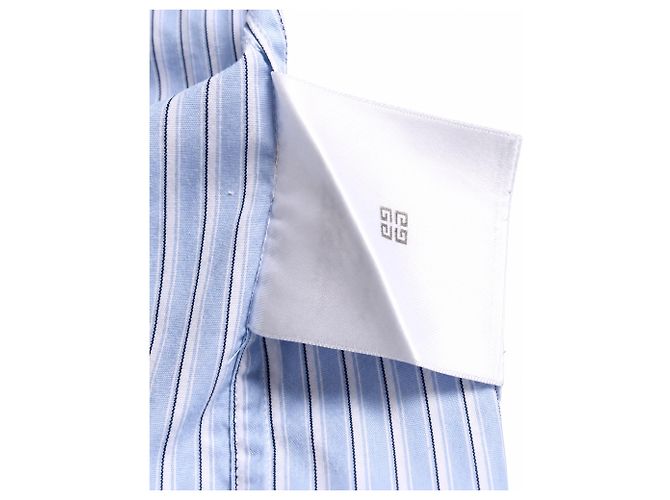 Givenchy, camicia blu a righe - vista 7