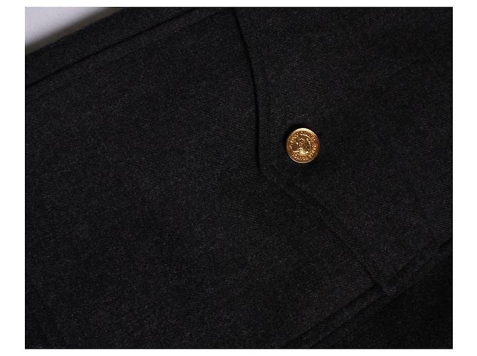 Chanel, traje de lana gris con botones dorados - vista 8