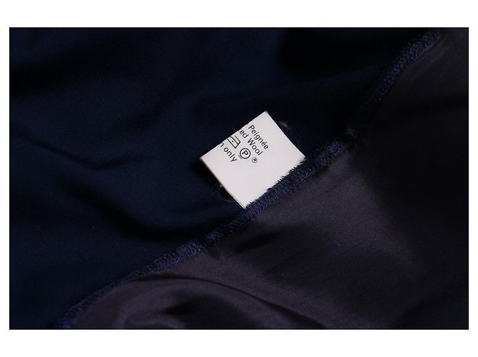 Thierry mugler, blaues Kleid mit Samtkragen Schwarz - Ansicht 7