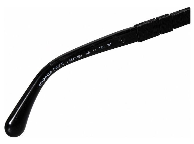 Chanel, Occhiali da sole cat-eye neri con cristalli Nero - vista 8