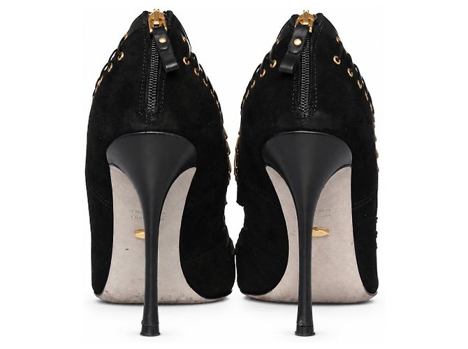 Sergio Rossi, Botines de piel y ante Negro - vista 4