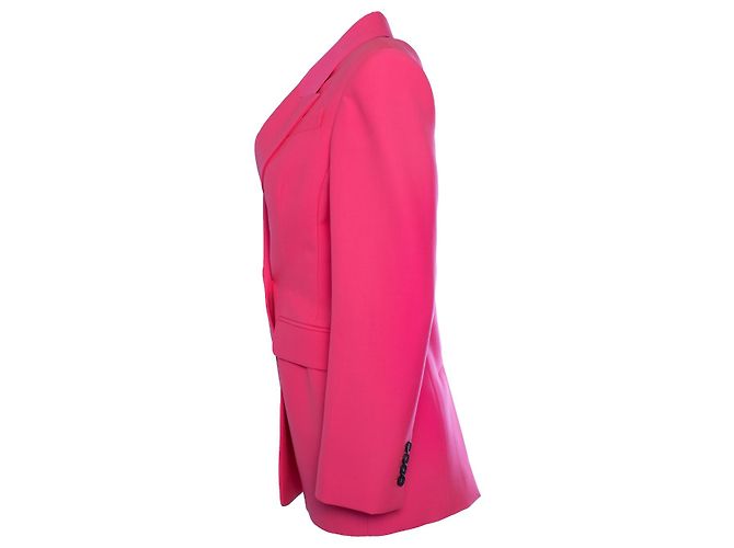 Alexander McQueen, blazer trespassado rosa - vista 2