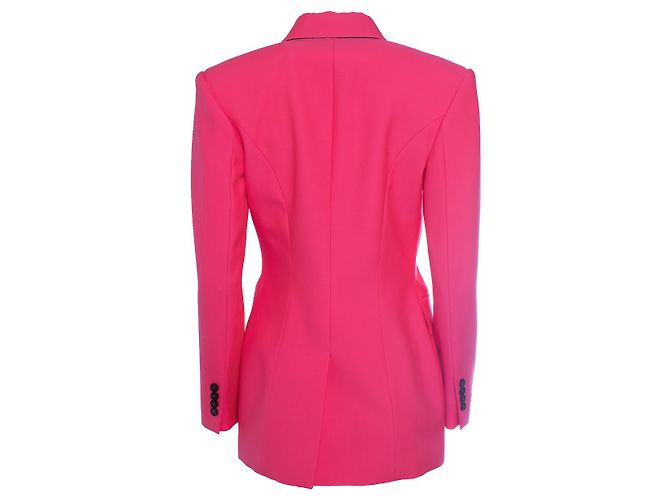 Alexander McQueen, blazer trespassado rosa - vista 3
