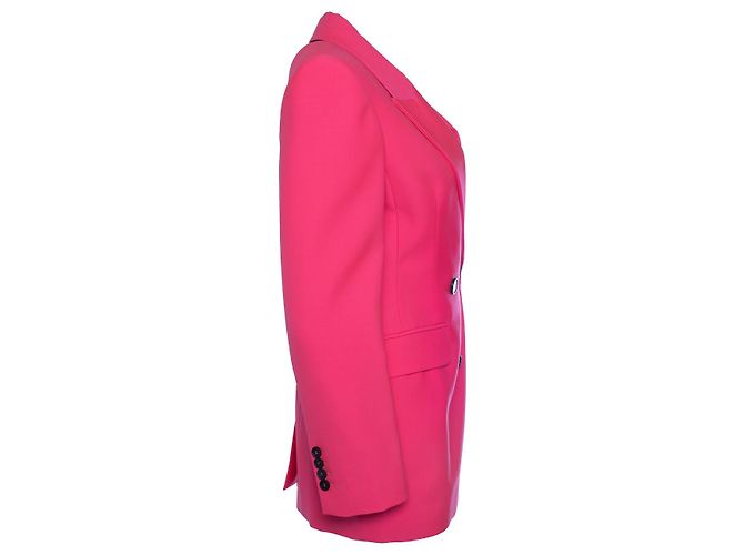 Alexander McQueen, blazer trespassado rosa - vista 4