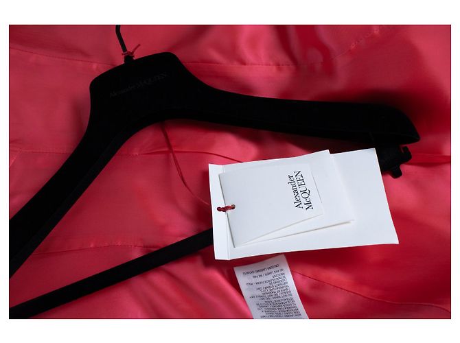 Alexander McQueen, blazer trespassado rosa - vista 5