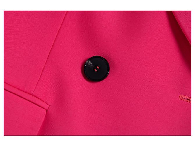 Alexander McQueen, blazer trespassado rosa - vista 6