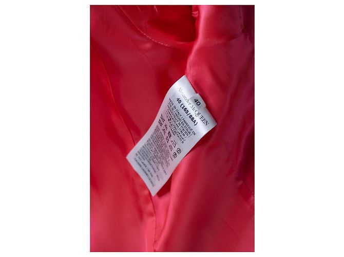 Alexander McQueen, blazer trespassado rosa - vista 7
