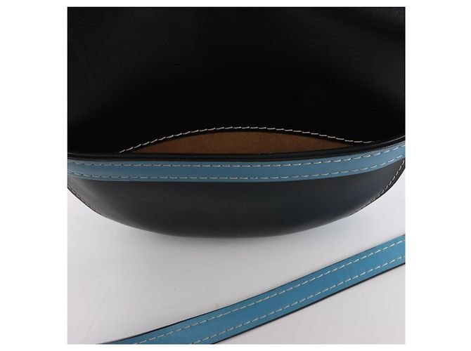 Borsa a tracolla LOEWE Gate in pelle Nero x Blu Cammello - vista 11