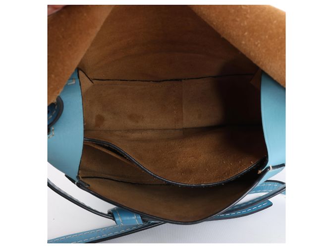 Borsa a tracolla LOEWE Gate in pelle Nero x Blu Cammello - vista 13