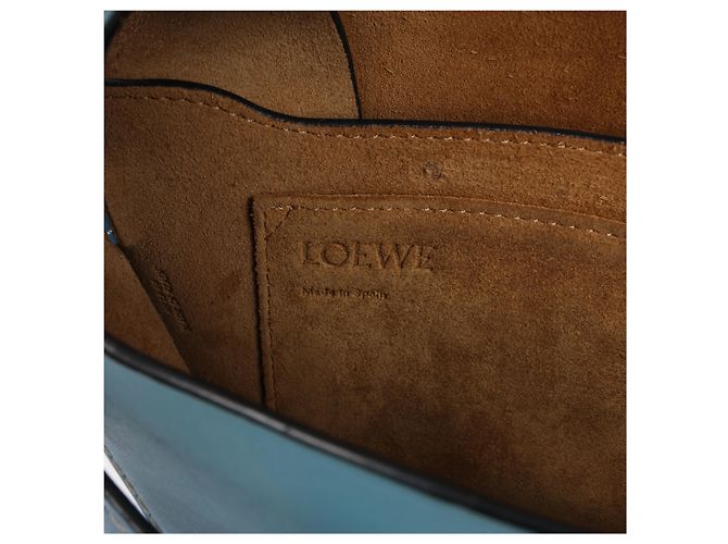 Borsa a tracolla LOEWE Gate in pelle Nero x Blu Cammello - vista 14