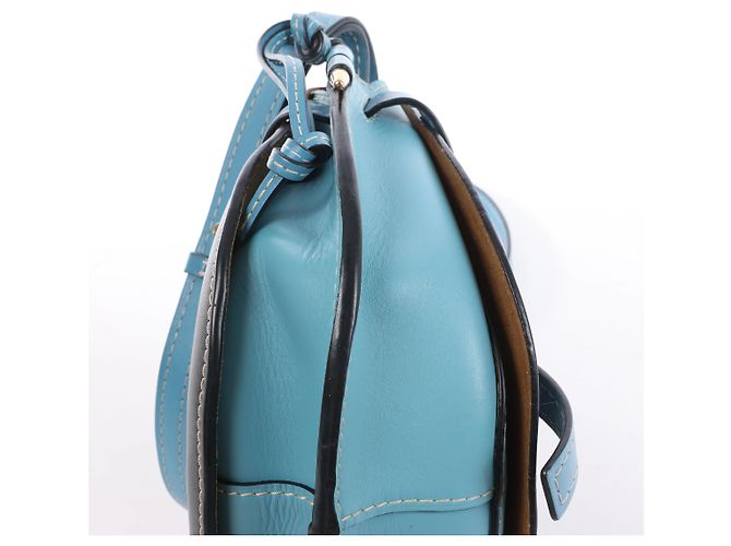 Borsa a tracolla LOEWE Gate in pelle Nero x Blu Cammello - vista 7