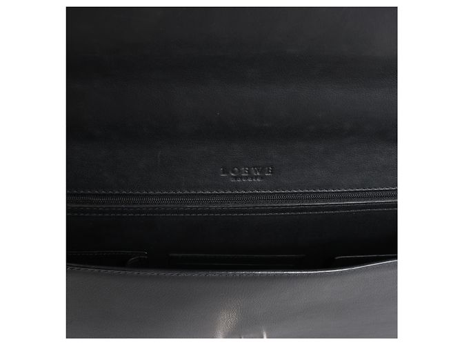 Borsa business Loewe Anagram in pelle nera Verde - vista 14