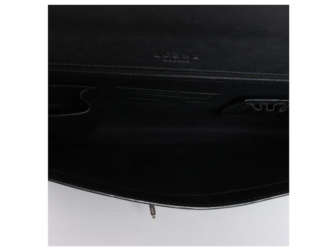 Borsa business Loewe Anagram in pelle nera Verde - vista 15