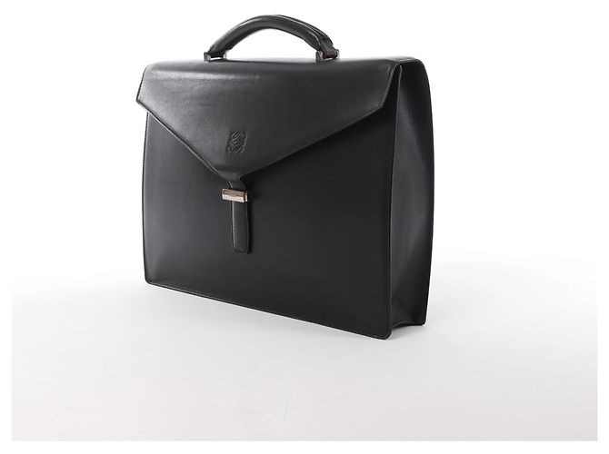 Borsa business Loewe Anagram in pelle nera Verde - vista 2