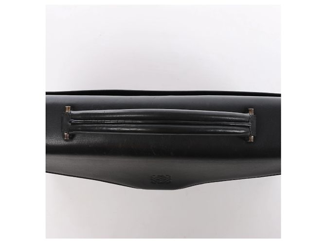 Borsa business Loewe Anagram in pelle nera Verde - vista 6