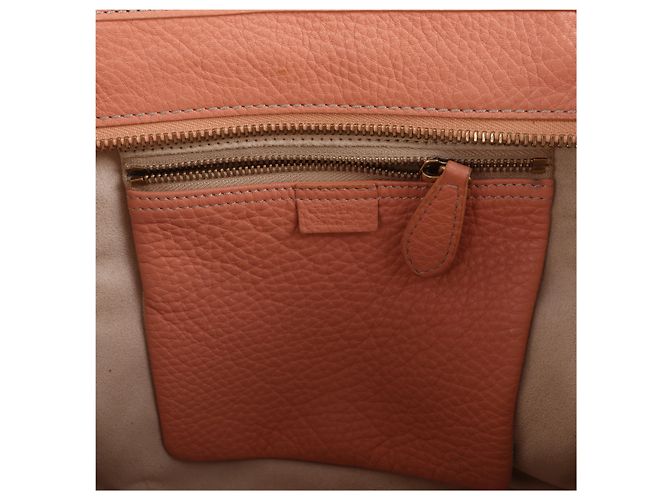 Céline Borsa a mano CELINE Luggage Micro Shopper in pelle Rosa Beige - vista 11
