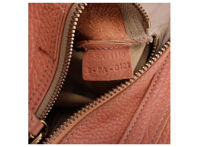 Céline Borsa a mano CELINE Luggage Micro Shopper in pelle Rosa Beige - vista 14