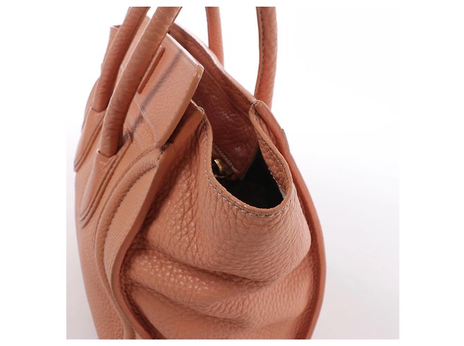 Céline Borsa a mano CELINE Luggage Micro Shopper in pelle Rosa Beige - vista 4