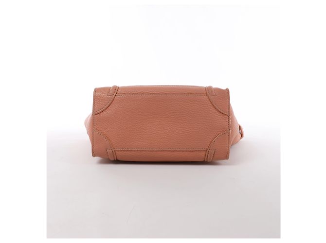 Céline Borsa a mano CELINE Luggage Micro Shopper in pelle Rosa Beige - vista 7