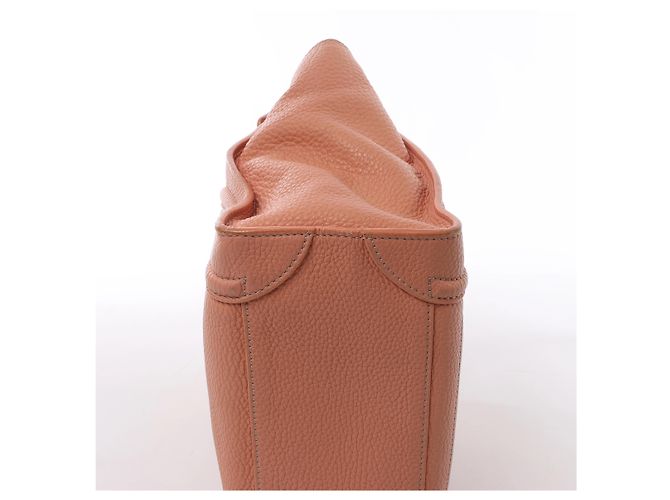 Céline Borsa a mano CELINE Luggage Micro Shopper in pelle Rosa Beige - vista 8