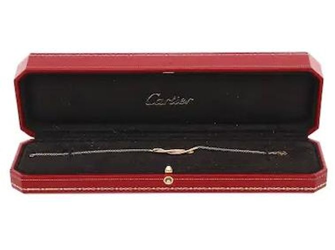 A pulseira Entrelacs, com um motivo de anéis entrelaçados tridimensionais, é uma peça que capta a mestria sofisticada e a sensibilidade elegante da Cartier. Curvas de um material de ouro sofisticado Dourado - vista 5