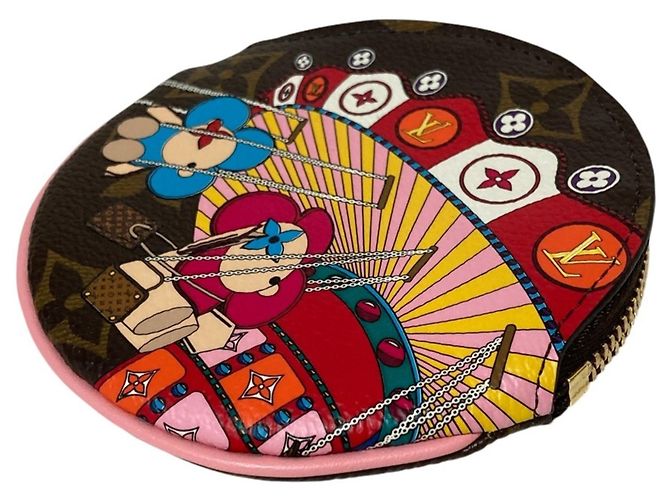 Louis Vuitton Portemonnaie Rond Vivienne Japan Limited Edition Marrone Monogramma - vista 3