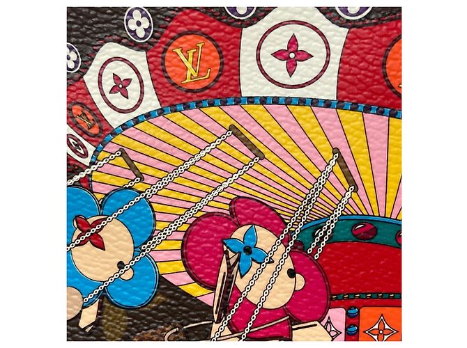Louis Vuitton Portemonnaie Rond Vivienne Japan Limited Edition Marrone Monogramma - vista 4