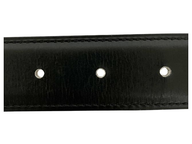 Hermès HERMES Vintage Constance Leather Belt Black Beige - view 3