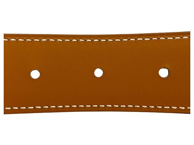 Hermès HERMES Vintage Constance Leather Belt Black Beige - view 8