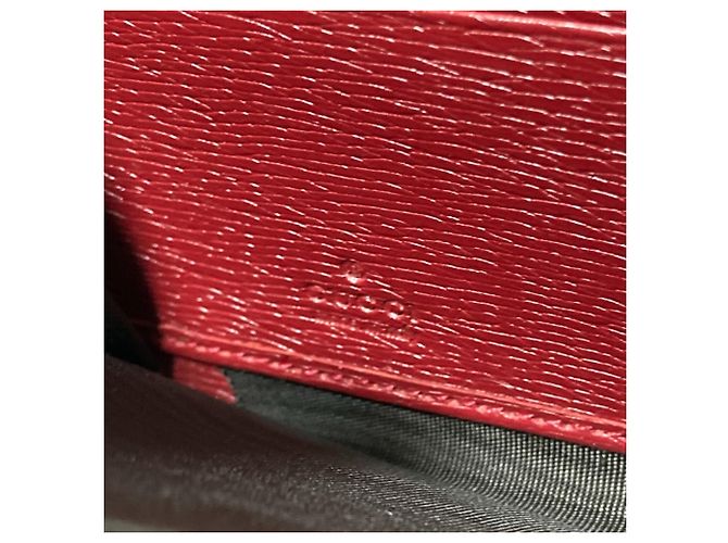 Cartera larga con cremallera redonda GUCCI Blooms Roja - vista 6