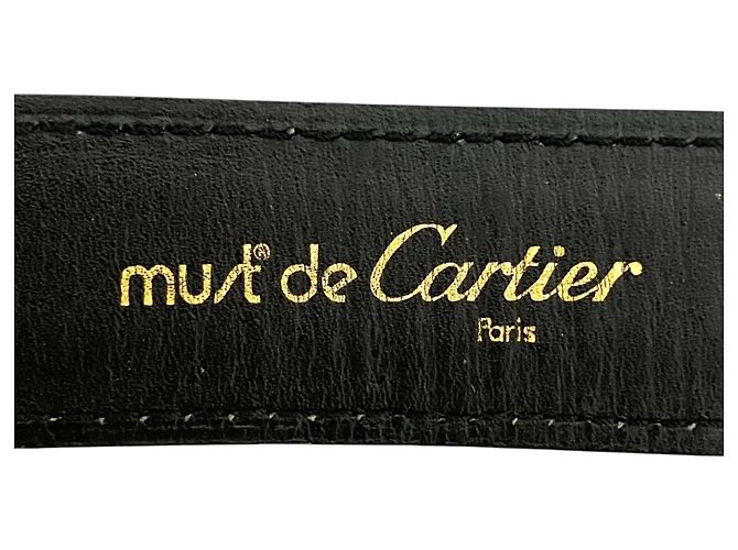 Cintura in pelle da uomo Cartier Must de Santos Nero - vista 7