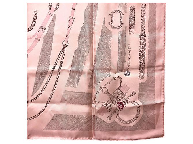Hermès HERMES Etude pour une Parure de Gala Seidentuch Rosa Pink - Ansicht 2