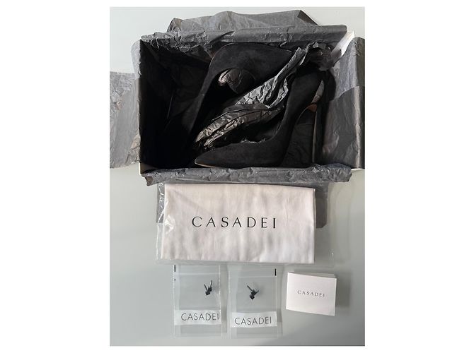 Casadei Techno Blade Pumps aus Wildleder Schwarz - Ansicht 9