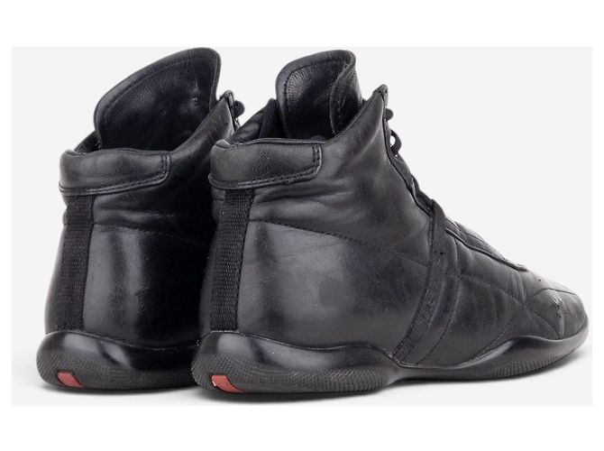Sneakers racing alte Prada anni 2000 Nero - vista 2
