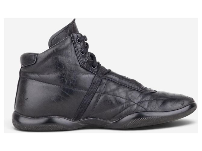 Sneakers racing alte Prada anni 2000 Nero - vista 4