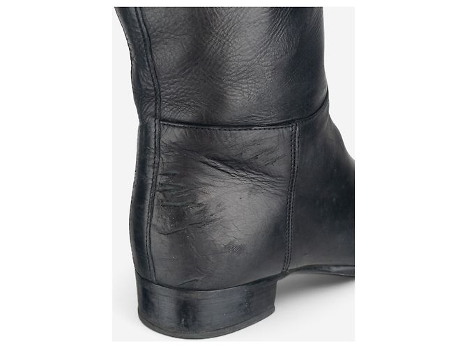 Prada Reitstiefel mit spitzer Zehe aus den 2000ern Schwarz - Ansicht 5