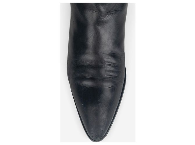 Prada Reitstiefel mit spitzer Zehe aus den 2000ern Schwarz - Ansicht 6