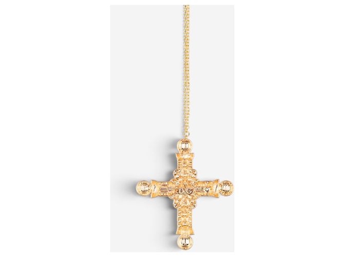 Collana Croce con Perle Color Oro Dolce & Gabbana anni 2000 D'oro - vista 5